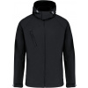 KARIBAN VINTAGE K413 / Pánska softshellová bunda s kapucňou - black S