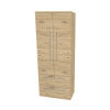 Mereo Bino, kúpeľňová skrinka vysoká 163 cm, dvojitá, Multidecor, Dub San remo sand CN699DSAN