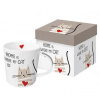 Porcelánový hrnček Trend v darčekovom balení - Home cat