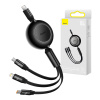 Baseus CAMJ010201 Bright Mirror 2 CAMJ010201, USB-C na Micro/Lighting/USB-C, PD 100W, 1,1m, černý