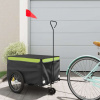 vidaXL Vozík za bicykel, čierno zelený 30 kg, železo 94102