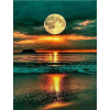Diamantové maľovanie Norimpex 40x30 cm Mesiac nad oceánom