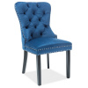 Casarredo Jedálenská čalúnená stolička AUGUST VELVET modrá / čierna