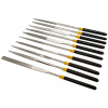 Sada diamantových pilníkov 4 x 160 mm s rukoväťou, 5-dielna sada, XL-TOOLS