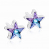 Nealergénne náušnice z lekárskeho plastu Hviezdičky 6 mm fialové AB