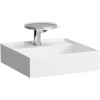 LAUFEN Kartell závesné umývadielko s otvorom, bez prepadu, 460 x 460 mm, biela, s povrchom LCC, H8153314001111