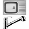 Set Sinks (dřez Star 780 XXL 0,7 mm, matný + baterie Legenda S Chrom - lesklý) ST780XVLESCL
