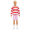 Mattel Barbie model Ken červenobílé proužkované triko