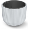 Prosperplast Kvetináč Milly okrúhly vrátane vnútornej vložky - biely - ⌀ 23,9 cm