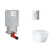 Grohe Uniset Set predstenovej inštalácie, klozetu, dosky SoftClose a tlačidla Skate Cosmopolitan, matný chróm SANI15BB2108-GR