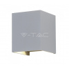 V-TAC LED svietidlo štvorcové 12W 1100lm sivá Farba svetla: teplá (3000K)