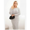 Kesi Włoski Šaty Plus Size s mohérom šedá