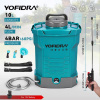 OneVan / Yofidra Vysoko tlakový PROFI AKU chrbtový postrekovač OneVan / YOFIDRA tlak 60psi prietok 4L/MIN 10L nádrž s vysokou kapacitou, postrekovač na trávnik, zavlažovanie, postrekovač na chrbte 12V