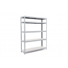 Policový regál Trestles RH 2000x1600x500, nosnosť 1500 kg, 5 políc Farba: sivá, Typ police: biela HDF 5 mm