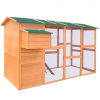 vidaXL Kurín pre hydinu, drevo 295x163x170 cm - Hnedá - 200049-133781