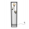 Light Home Stojacia lampa Haga Cage, 3x sklenené tienidlo v kovovom ráme (mix 3 farieb)