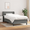vidaXL Posteľný rám boxsping s matracom tmavosivý 80x200 cm látka - Sivá - 176728-110908