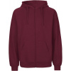 Neutral | O63301, Pánska mikina s kapucňou z bio bavlny, červená Bordeaux, 3XL