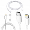 Kábel Alogy USB typ C - Apple Lightning 1 m biely