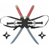 Kostým pre chlapca - Ninja Swords Dagger Shuriken Set 7W1 (Kostým pre chlapca - Ninja Swords Dagger Shuriken Set 7W1)