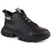 Sergio Leone W SK423 insulated platform boots, black (178496) Black/Green 36