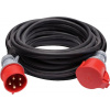 Solight pČervenálžovací kábel - zástrčka, 20 m, 400V/32A, čierny, gumový kábel H05RR-F 5G 2,5 mm2