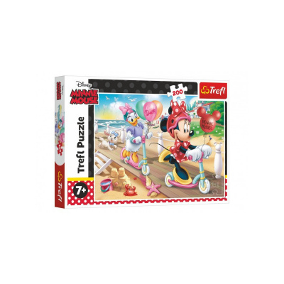 Trefl Puzzle Minnie na pláži/Disney Minnie 200 dielikov 48x34cm v krabici 33x23x4cm