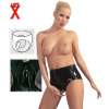 Čierne latexové nohavičky s dildom (veľkosť S)