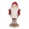 Clayre & Eef Červená vianočná dekorácia busta Santa Claus - 10*9*19 cm - Clayre & Eef
