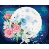 ZUTY Maľovanie podľa čísel KOMPOZÍCIA S MESIACOM A KYTICOU MAGNÓLIÍ Rámovanie vypnuté plátno na rám Rozmer 80x100 cm