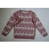 Detský sveter - F&F 116 biela, ružová, viacfarebná sveter (F&F vianočný sveter 116 cm 5-6L sob)