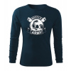 DRAGOWA Fit-T tričko s dlhým rukávom muscle army original, tmavomodrá 160g/m2 - L