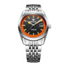 Nivada Grenchen Super Antarctic Black & Orange - 38 mm Date - Beads of Rice + 5 rokov záruka a darček ZADARMO