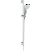 HANSGROHE Croma E sprchová súprava, ručná sprcha 1jet EcoSmart 110 x 110 mm, 90 cm sprchová tyč, jazdec a sprchová hadica 160 cm, biela/chróm, 26595400