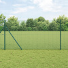 Sada stĺpikov na plot, 2 kusy, zelené, kovové, 10 x 1 m