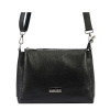 Čierna kožená crossbody kabelka MiaMore stredných rozmerov