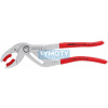 KNIPEX 81 13 250 Kliešte na sifóny a konektory, vymeniteľné plast. čeľuste. plast.návl., chrómované