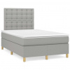 Box spring postel s matrací světle šedá 120x190 cm textil 3269958