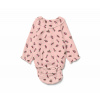 Tchibo - Detské mušelínové body - pre bábätko - veľ. 50/56 - farba: ružová/s kvetinovým vzorom