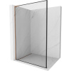 Mexen Kioto L, sprchová zástena Walk-In 90 x 200 cm, 8mm číre sklo čierny vzor, ružové zlato profil, 800-090-103-60-70