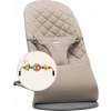 Babybjorn Deckchair je piesočnatá šedá + hračka (Babybjorn Deckchair je piesočnatá šedá + hračka)