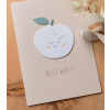 Textilomanie Papierové prianie k narodeniu dieťaťa HELLO WORLD