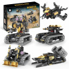 Robot z kociek 5v1 RC aplikácia STEAM vojenský ROBOT sada pre deti 323ks