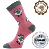 VLNĚNKA DĚTSKÁ teplé veselé merino ponožky VoXX růžová 30-34
