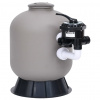 vidaXL Bazénový pieskový filter s bočným 6 polohovým ventilom sivý - Sivá - 148485-262499