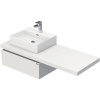 Kúpeľňová skrinka s umývadlom Intedoor DESK 130,5 cm DE 54 130 L STORM 1Z