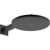 HANSGROHE Raindance Alive S horná sprcha 2jet, priemer 300 mm, so sprchovým ramenom 398 mm, kartáčovaný čierny chróm, 24540340