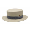 Letný slamený kanotier klobúk - panamský klobúk - Gondolo Panama Mayser Veľkosť: 59 cm (L)