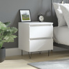 Nočný stolík biely 40x35x50 cm spracované drevo-ForU-826876