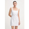 Šaty s prímesou ľanu Calvin Klein Jeans J20J225277 biela XL